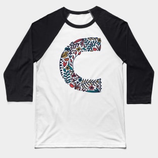 Tropical Letter C Baseball T-Shirt